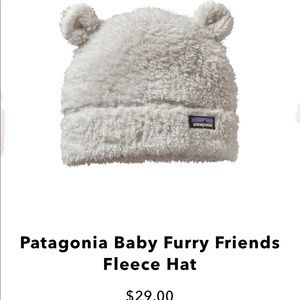 patagonia baby furry friends fleece hat